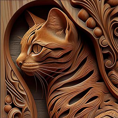 3D model Bengal cat (STL)